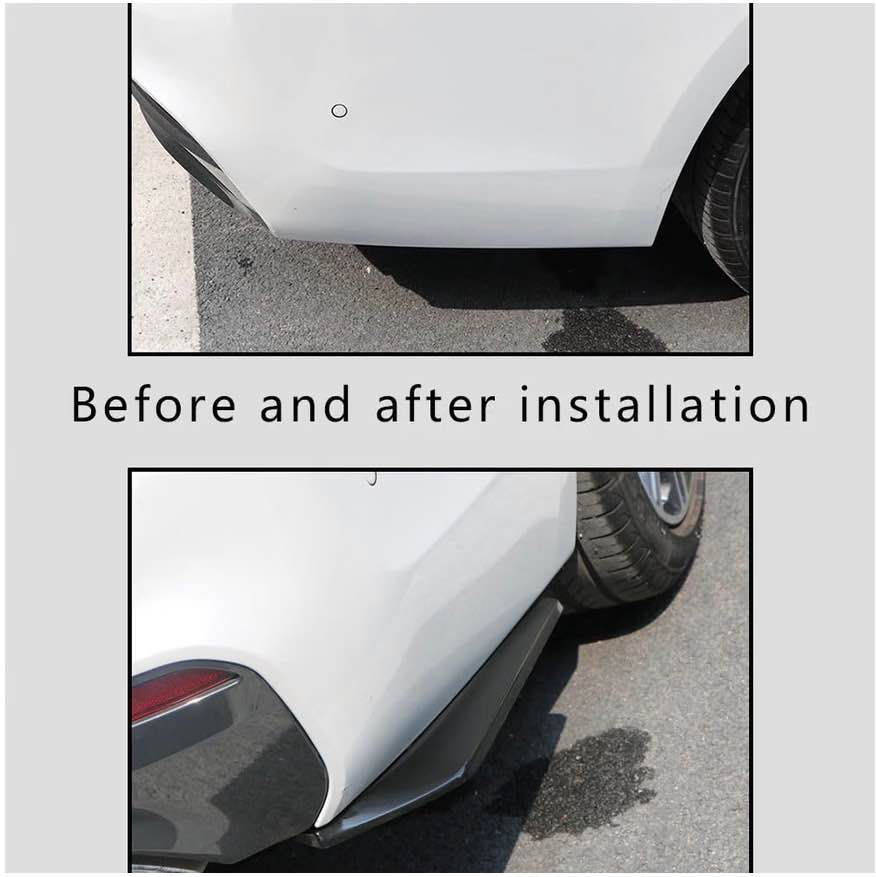 Universal Glossy Black Car Rear Bumper Lip Splitters