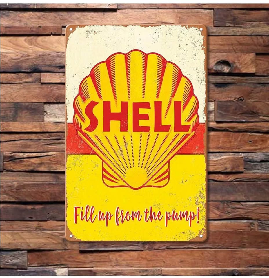 Vintage Automotive Metal Tin Signs Set