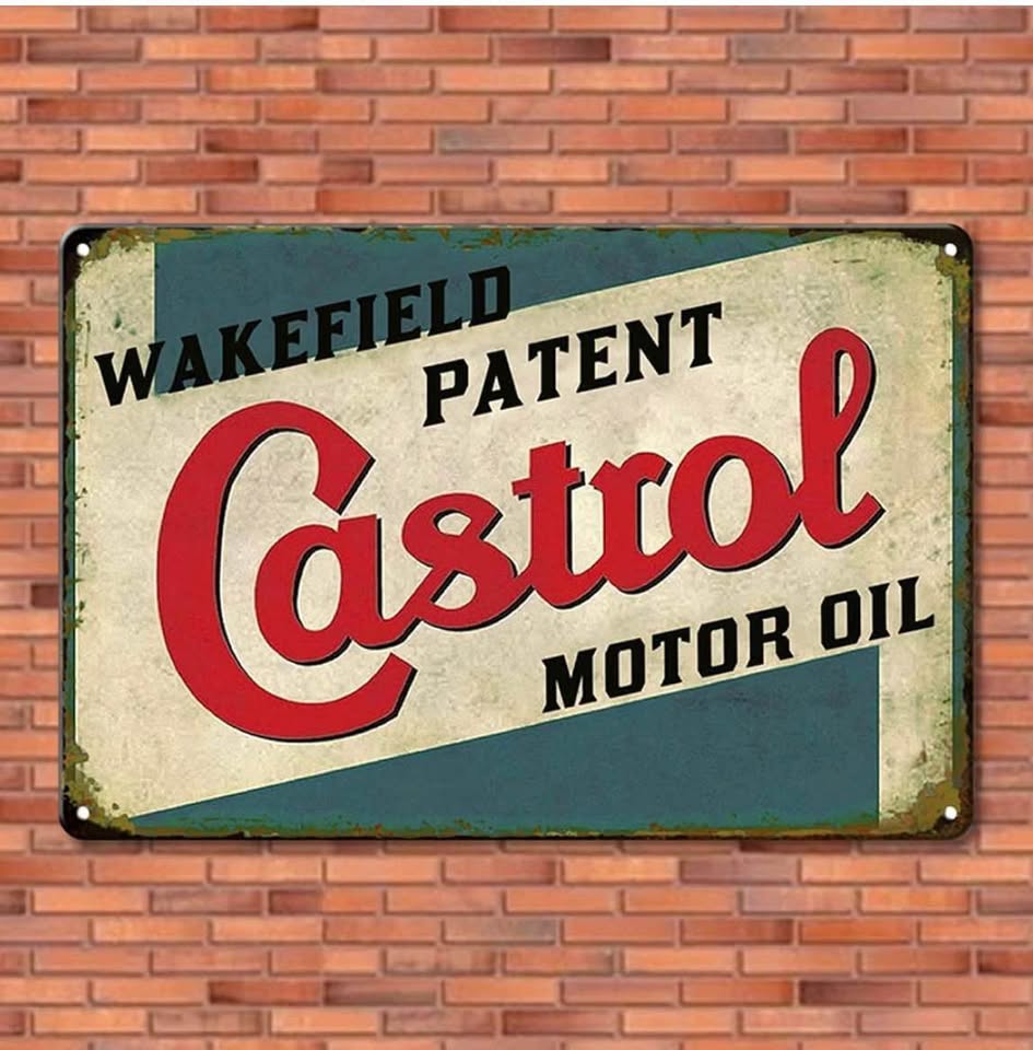 Vintage Automotive Metal Tin Signs Set