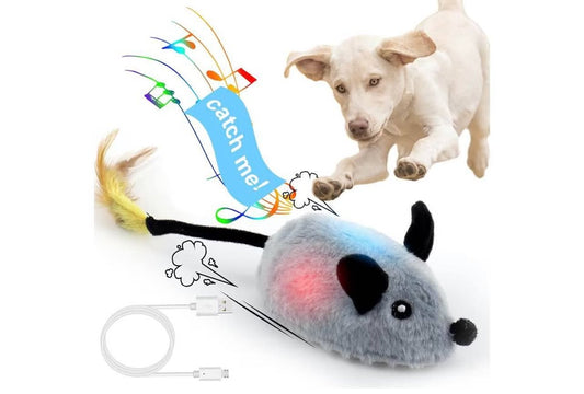 Electric Plush Interactive Mouse Dog Toy