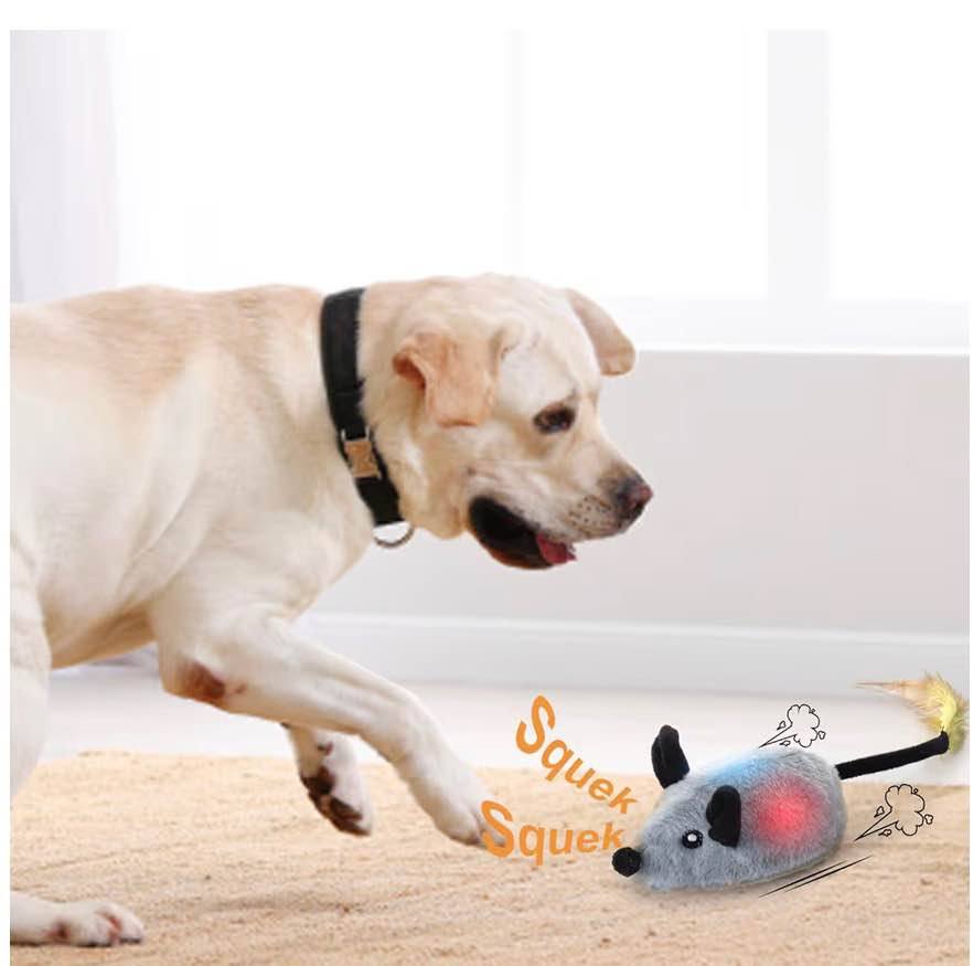 Electric Plush Interactive Mouse Dog Toy