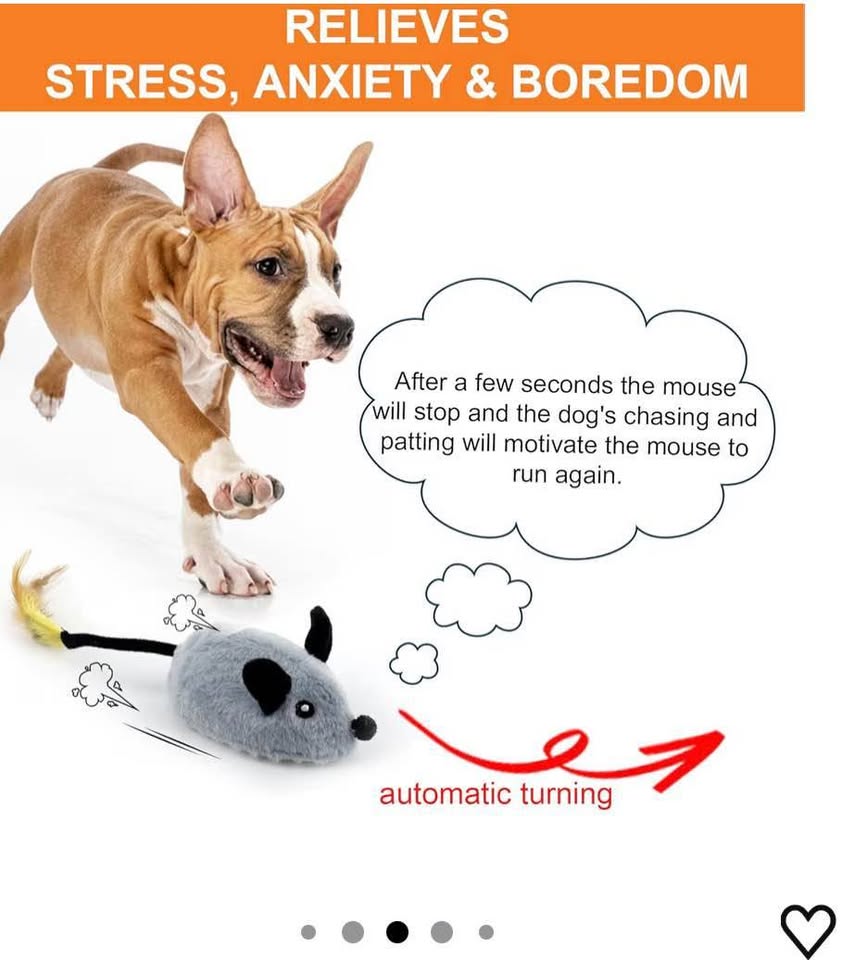Electric Plush Interactive Mouse Dog Toy