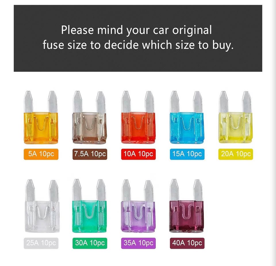 Auto Car Blade Rv Auto Fuses Assortment Kit – 90Pcs Mini (5A 7.5A 10A 15A 20A 25