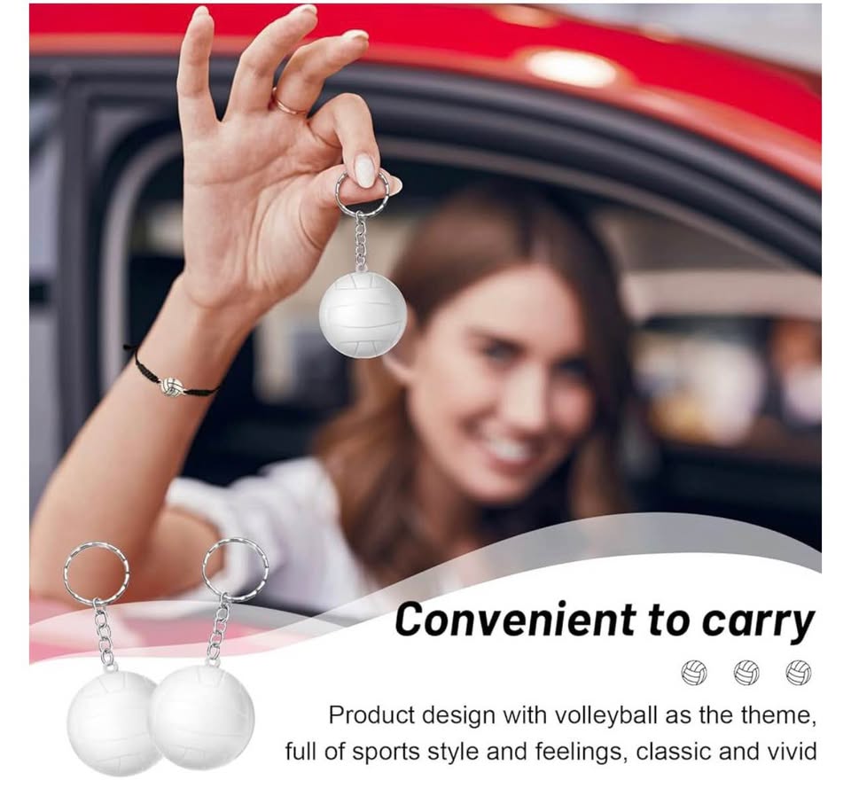 Dingion 36 Pack Volleyball Accessory Set: 12 Adjustable Bracelets, 12 Keychains,