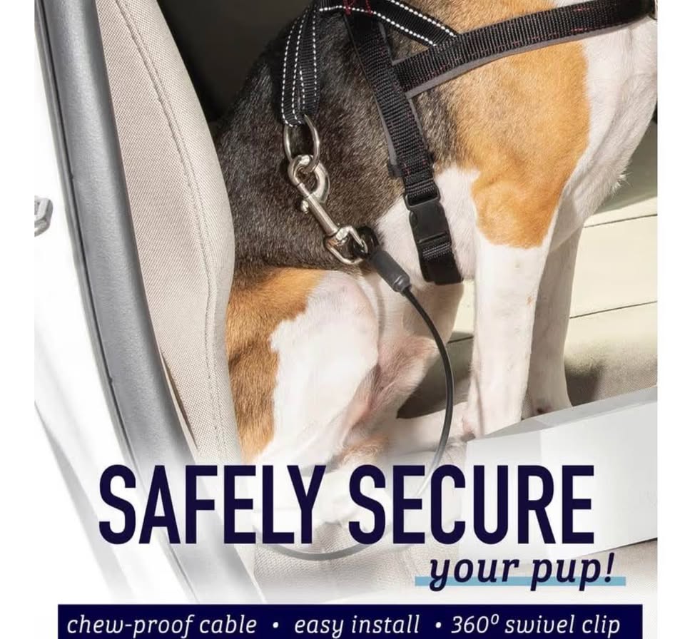 Leash Boss Dog Car Seat Belt Restraint - No-Chew Heavy Duty Car Seatbelt for Pet