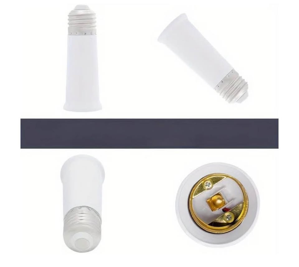 4-Pack E26 to E26 Light Bulb Socket Extenders - 4.7 Inch