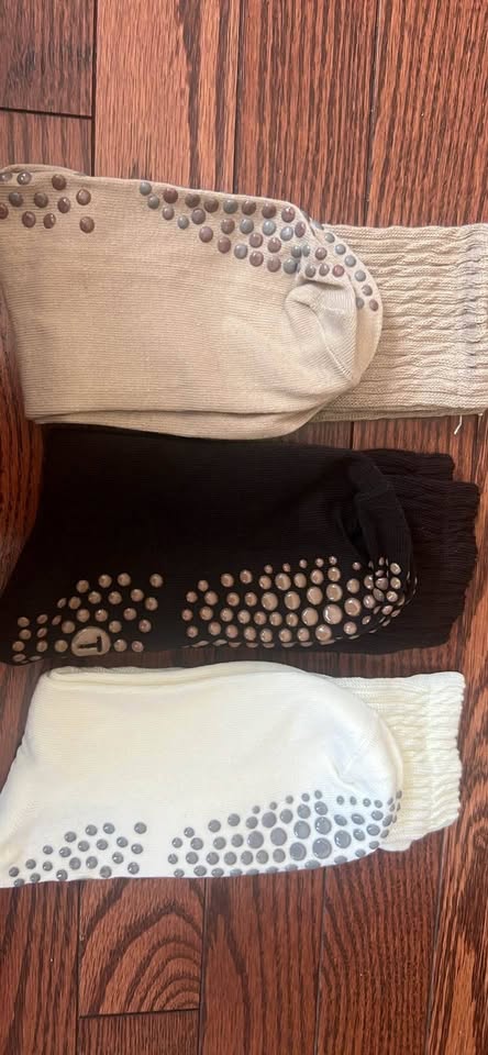 3-Pack Slouch Pilates Grip Socks