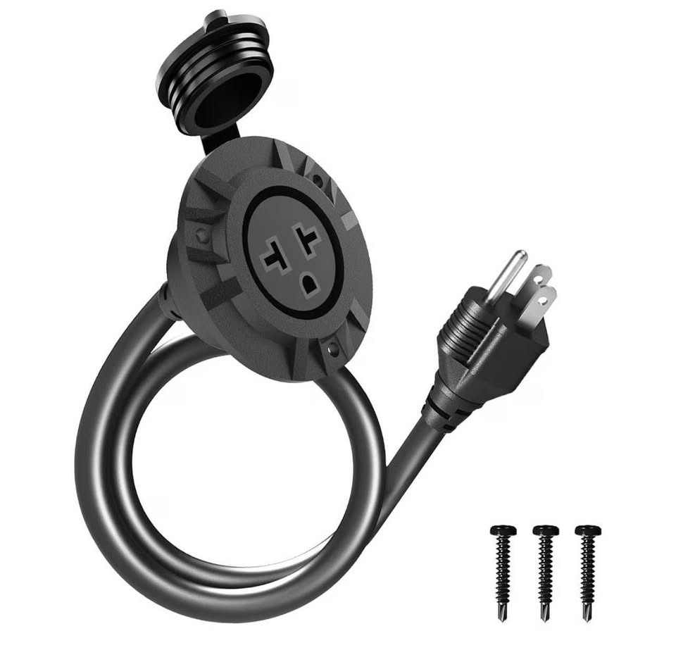 15A Weatherproof Outdoor Power Outlet,