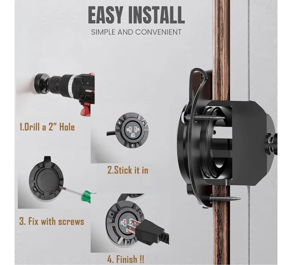 15A Weatherproof Outdoor Power Outlet,