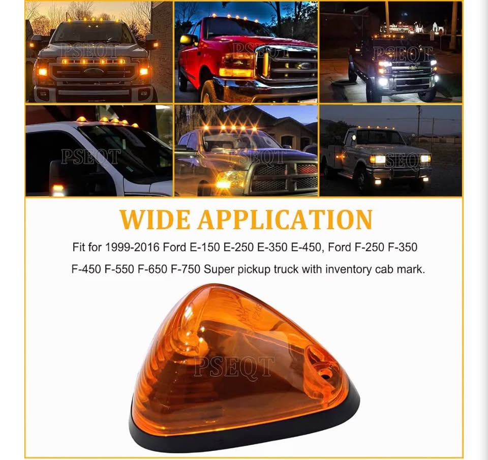 PSEQOT Amber LED Cab Marker Lights