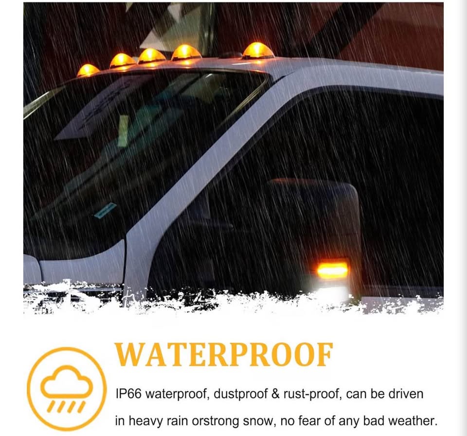 PSEQOT Amber LED Cab Marker Lights