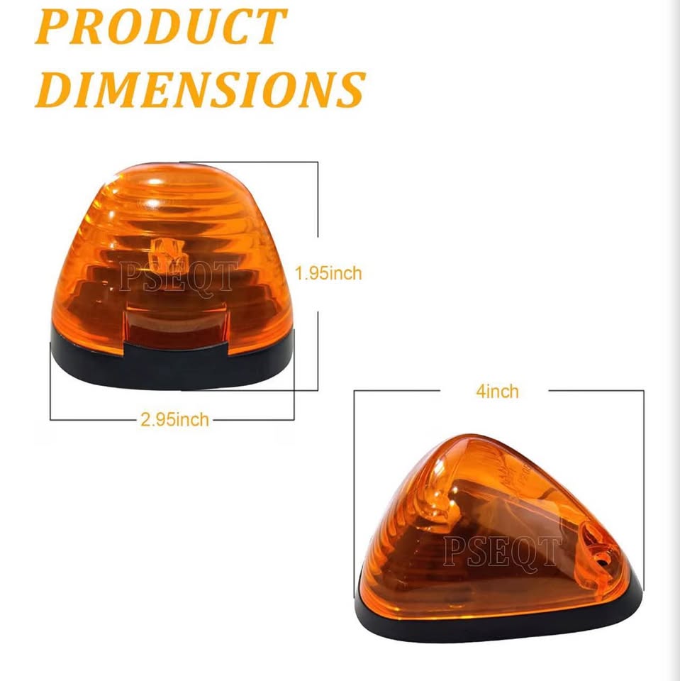 PSEQOT Amber LED Cab Marker Lights
