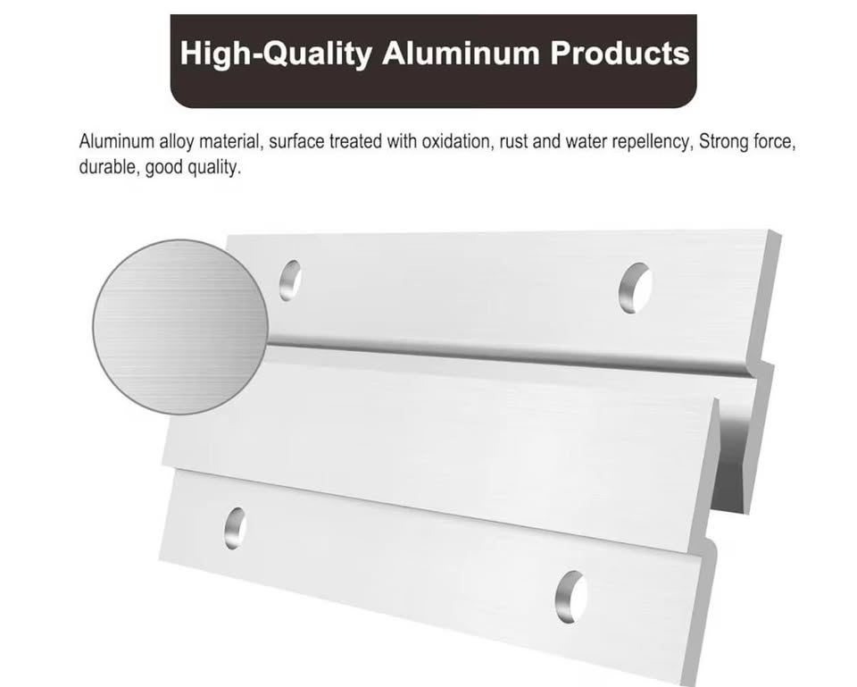 French Cleat Picture Hanger, Aluminum Z Hanger Interlocking Wall Mounting Bracke