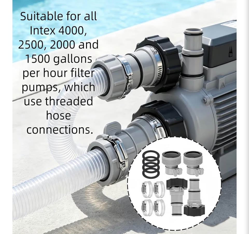 Pool Hose Adapter for Intex, 4 Pack Above Ground Pool Pump Adapter