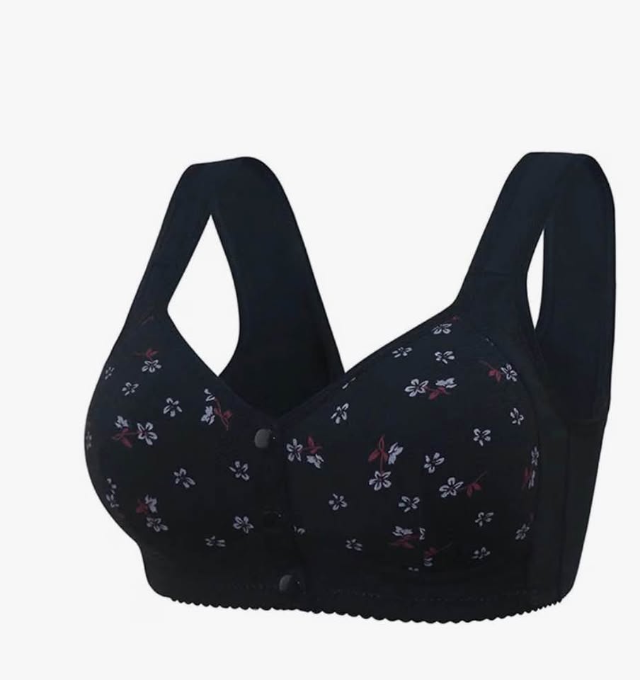 Front-Closure Floral Comfort Bra