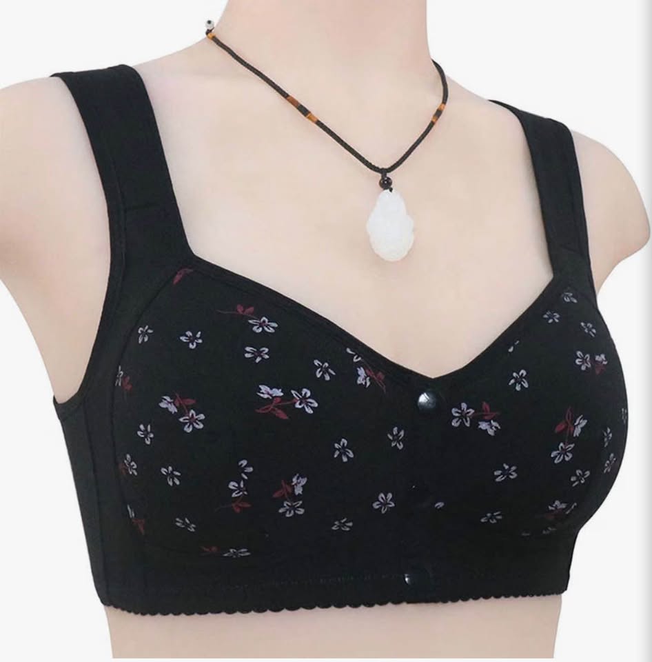 Front-Closure Floral Comfort Bra