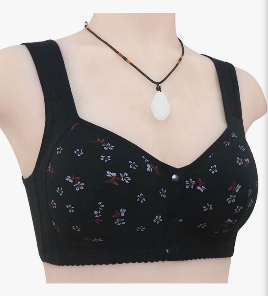 Front-Closure Floral Comfort Bra