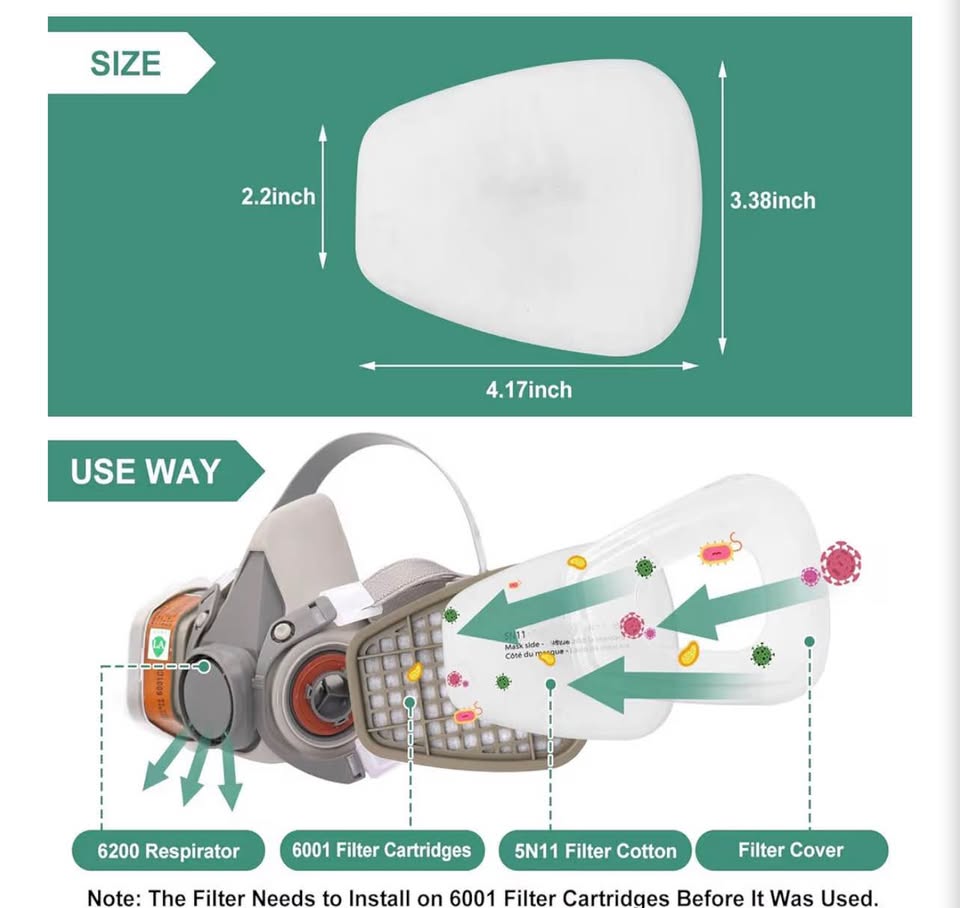 50 Pcs 5N11 Particulate Filter Cotton