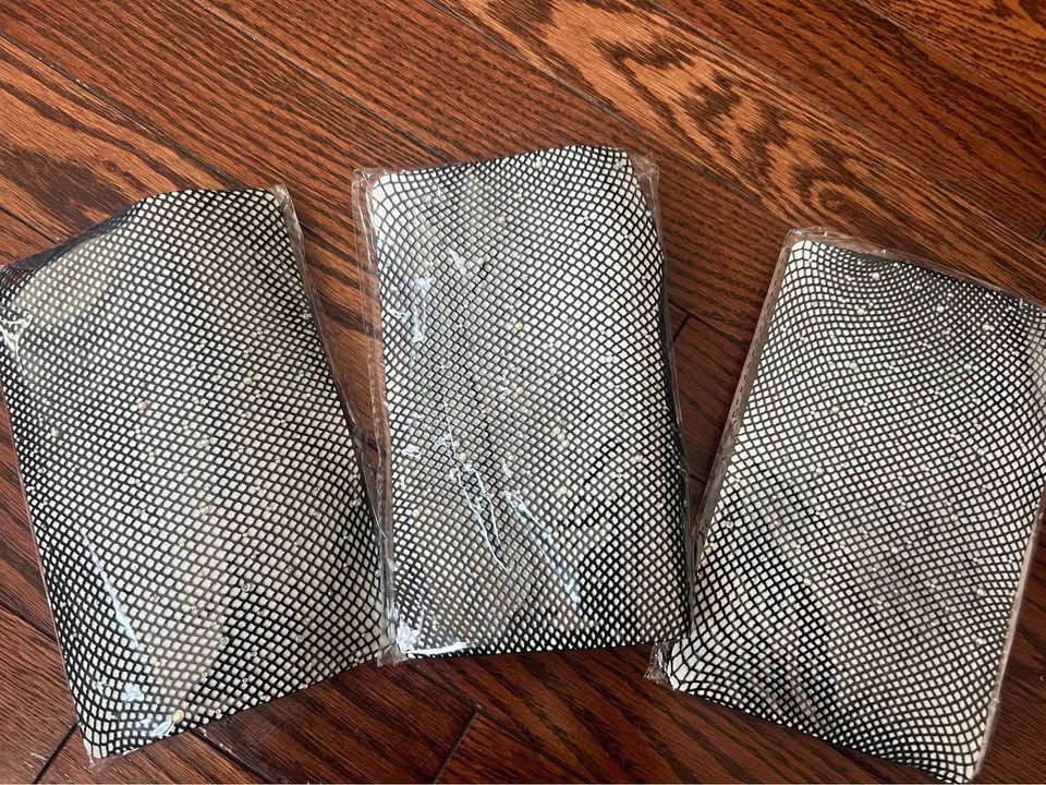 3 Pairs of Women's Sheer Tights & Fishnet Tights Match Sets Sparkly Fishnets She