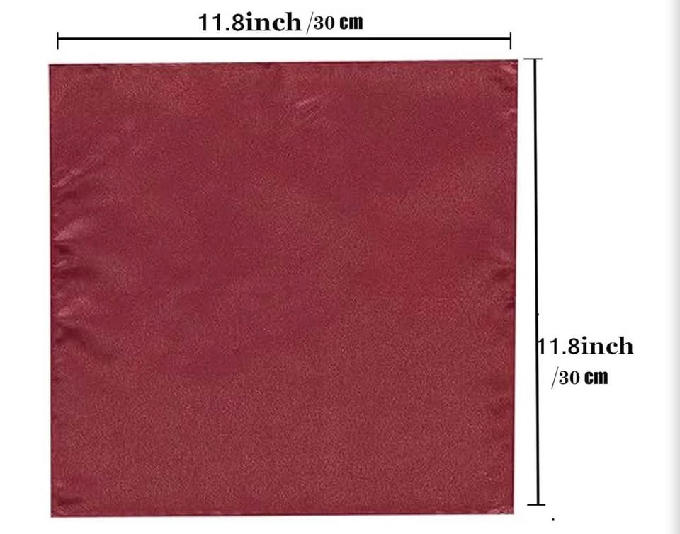 Pocket Squares for Men, 12”x12” Polyester Silk Solid Color mens handkerchiefs，bu