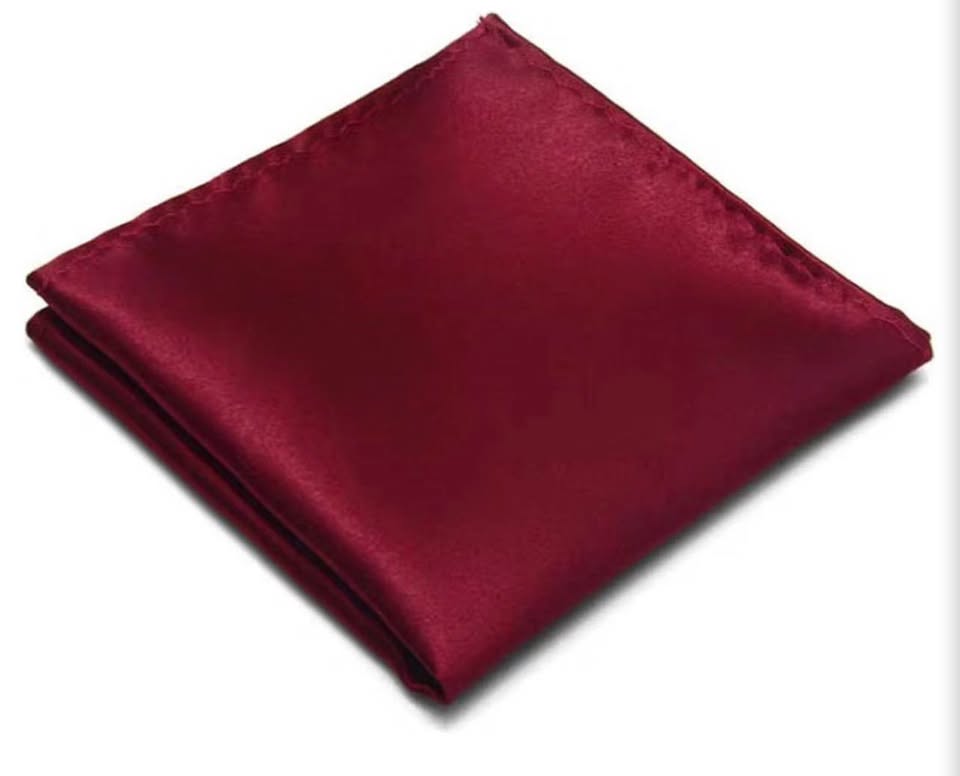 Pocket Squares for Men, 12”x12” Polyester Silk Solid Color mens handkerchiefs，bu
