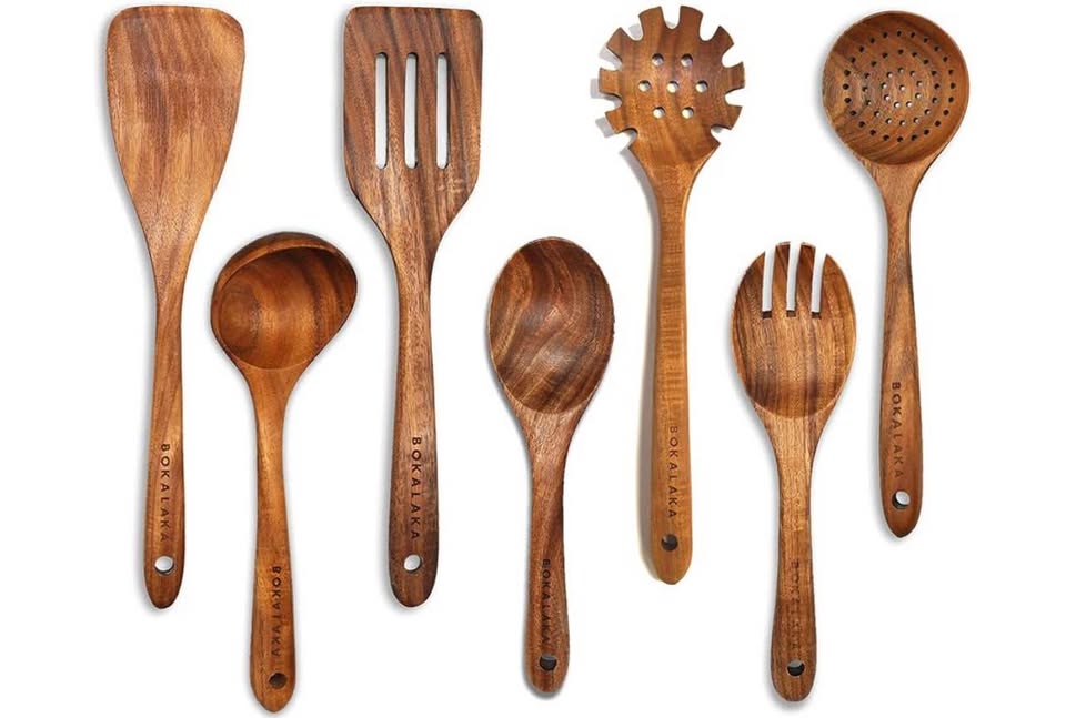 7-Piece Wooden Kitchen Utensil Set