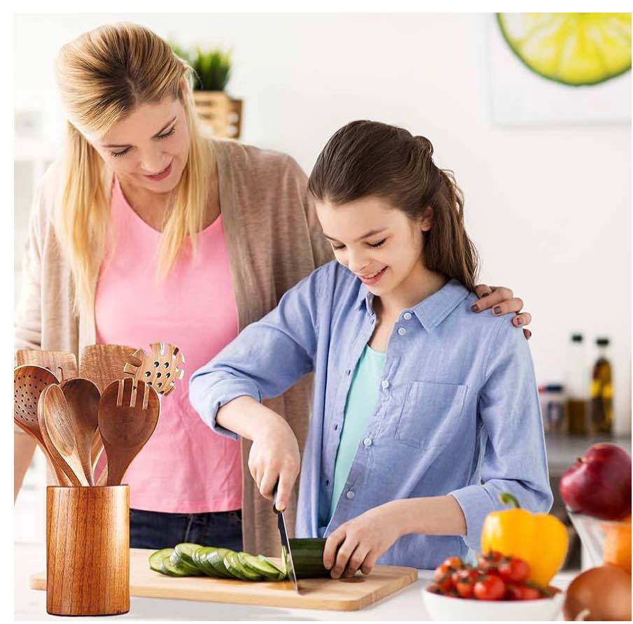 7-Piece Wooden Kitchen Utensil Set